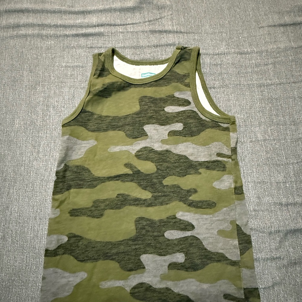 Garanimals Green and Gray Camo 4T Tank Top